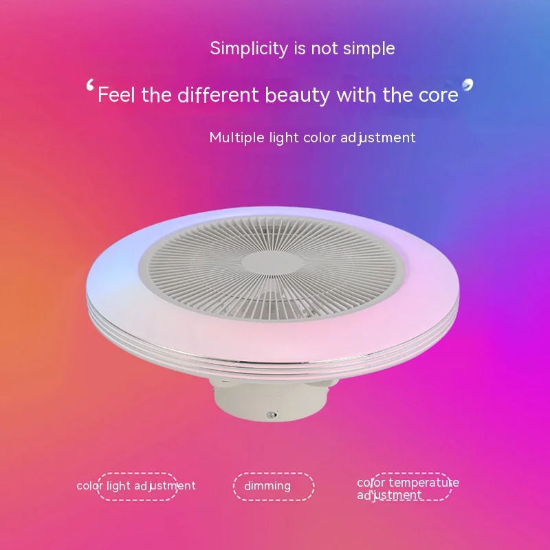 New Magic Color Fan Lamp Bluetooth Remote Control Tone Fan Lamp Lights Red Live Atmosphere LED lampada da soffitto