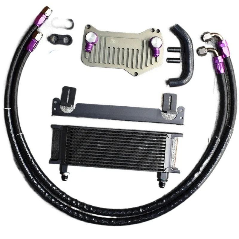 

Алюминиевый масляный радиатор коробки передач, комплект масляного радиатора коробки передач для Volkswagen Audi DSG, 7-скоростной комплект масляного радиатора