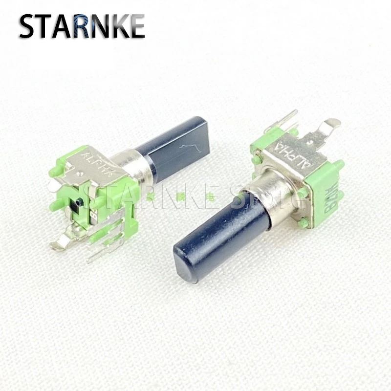 2PCS 09 Type Single B5K B20K With Midpoint Mixer Gain Volume Potentiometer 3-Pin D Shaft Length 18mm