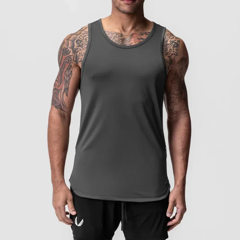 Herren Sommer Basketball Tanktop Schnelltrocknend Atmungsaktiv Ärmelloses Singlet Gym Lauf-Workout Fitness Sportbekleidung Trainingsweste