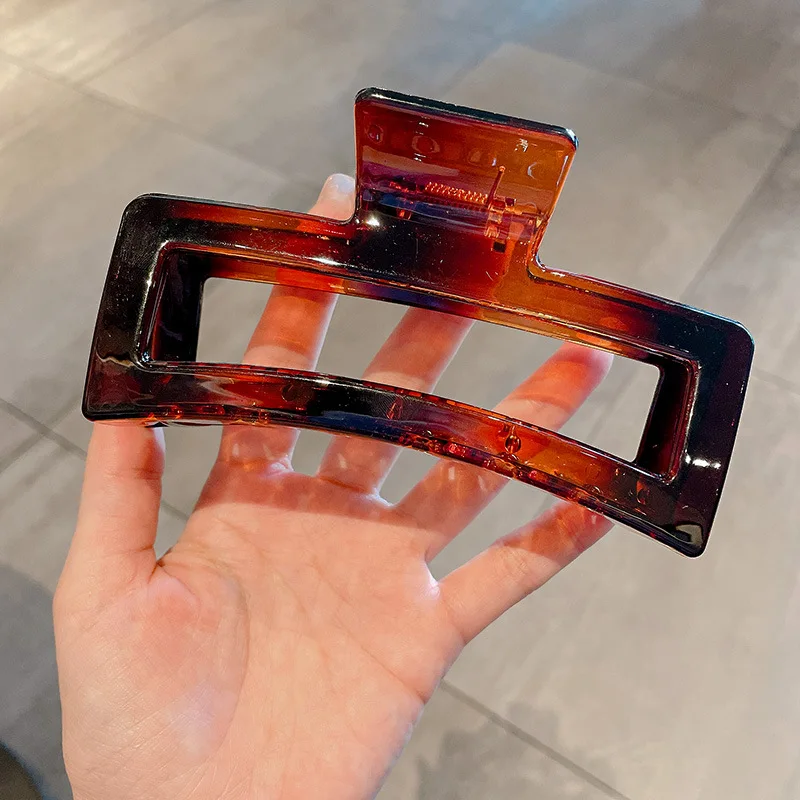 플라스틱 투명 대형 헤어 클로 클립, 2025 헤어 클로 클립, 크랩 여성용, 지그 클립, 소녀 헤어 액세서리