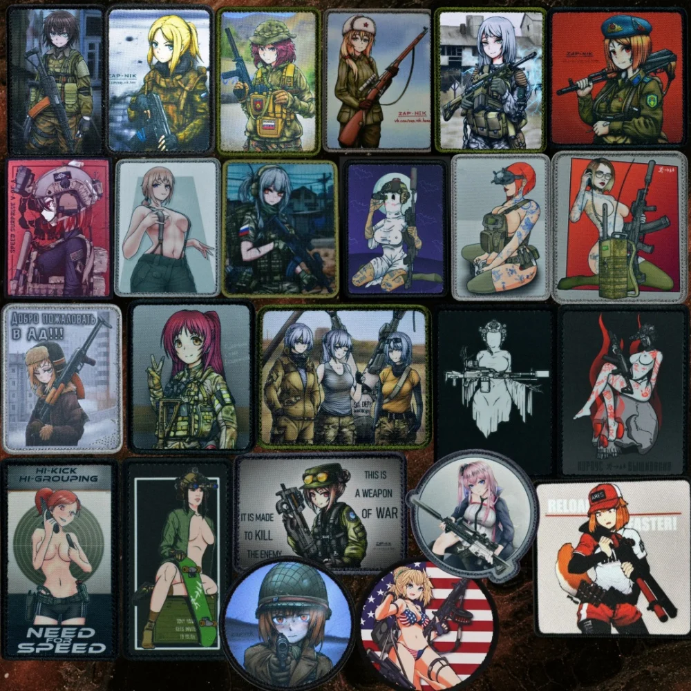 

Sexy Girls Chevron Tactical Military Patches for Clothing Army Armband Hook and Loop Patch Backpack Stickers Morale Badges
