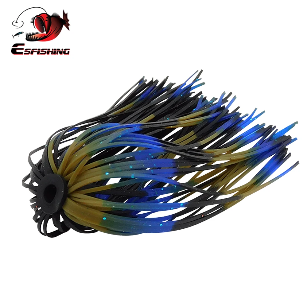 ESFISHING Faldas de silicona para jig con anzuelo – Lucio y lubina - imagen 2