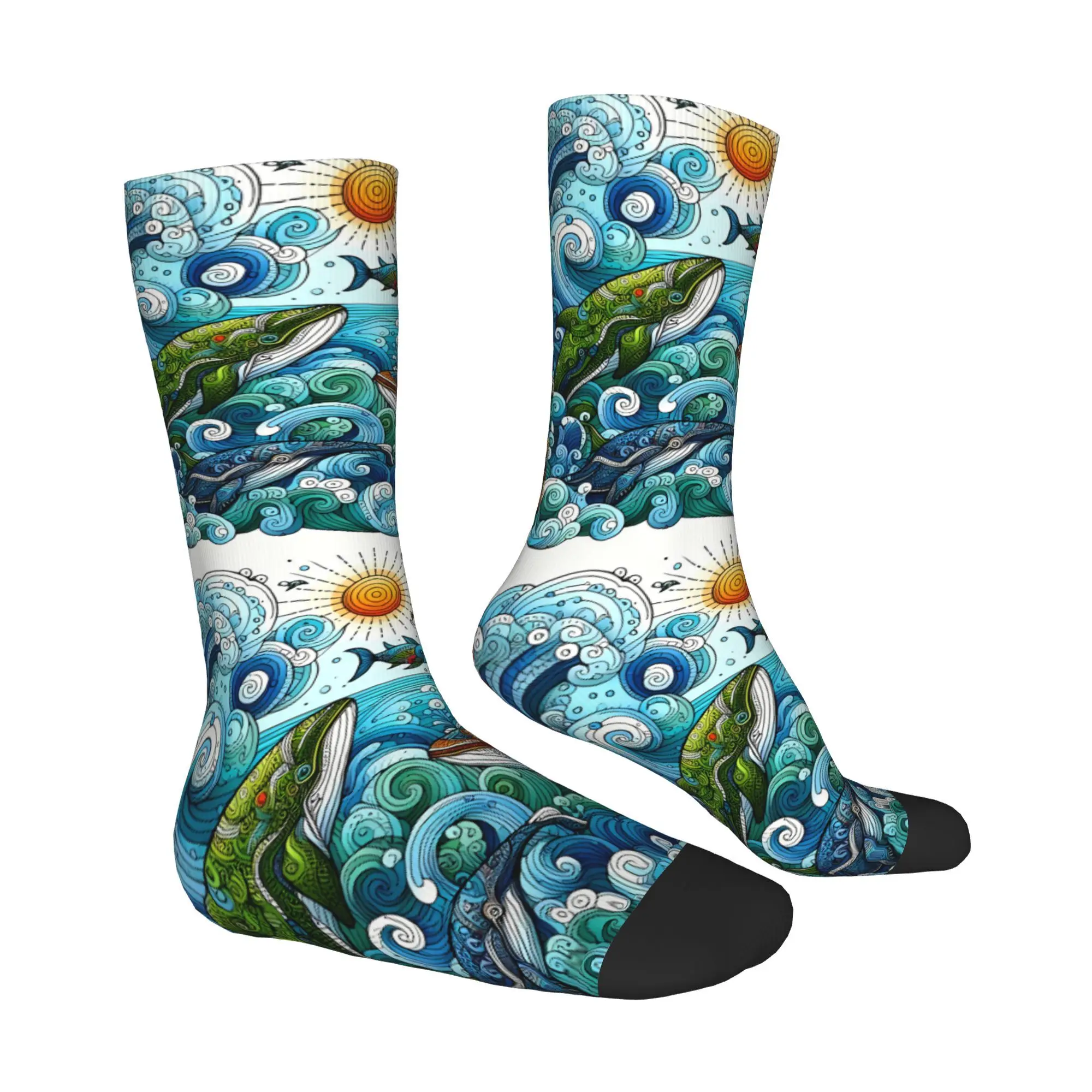 Kaus Kaki Keren Tari Paus Pria Bermotif Poliester