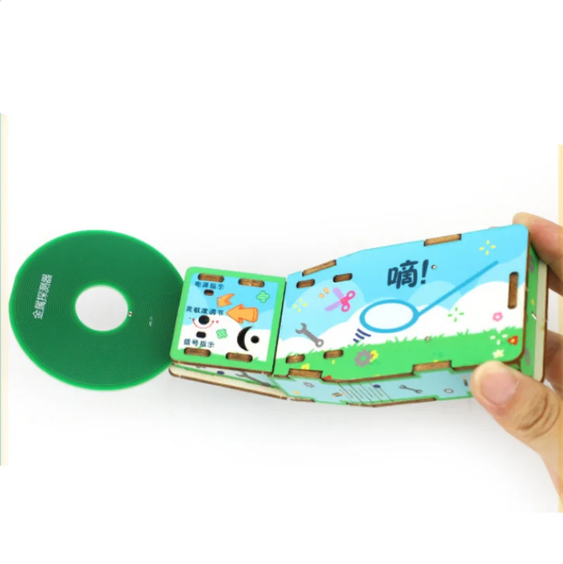 Children's Science Experiment Steam Metal Detector Educational Creative Sound, Light And Electricity Alarm Period Toys G352