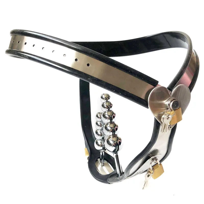 New Female Chastity Belt with Removable Anal Vaginal Plug Adjustable chastity lock pants BDSM Slave Couple Fetish Sex Toys