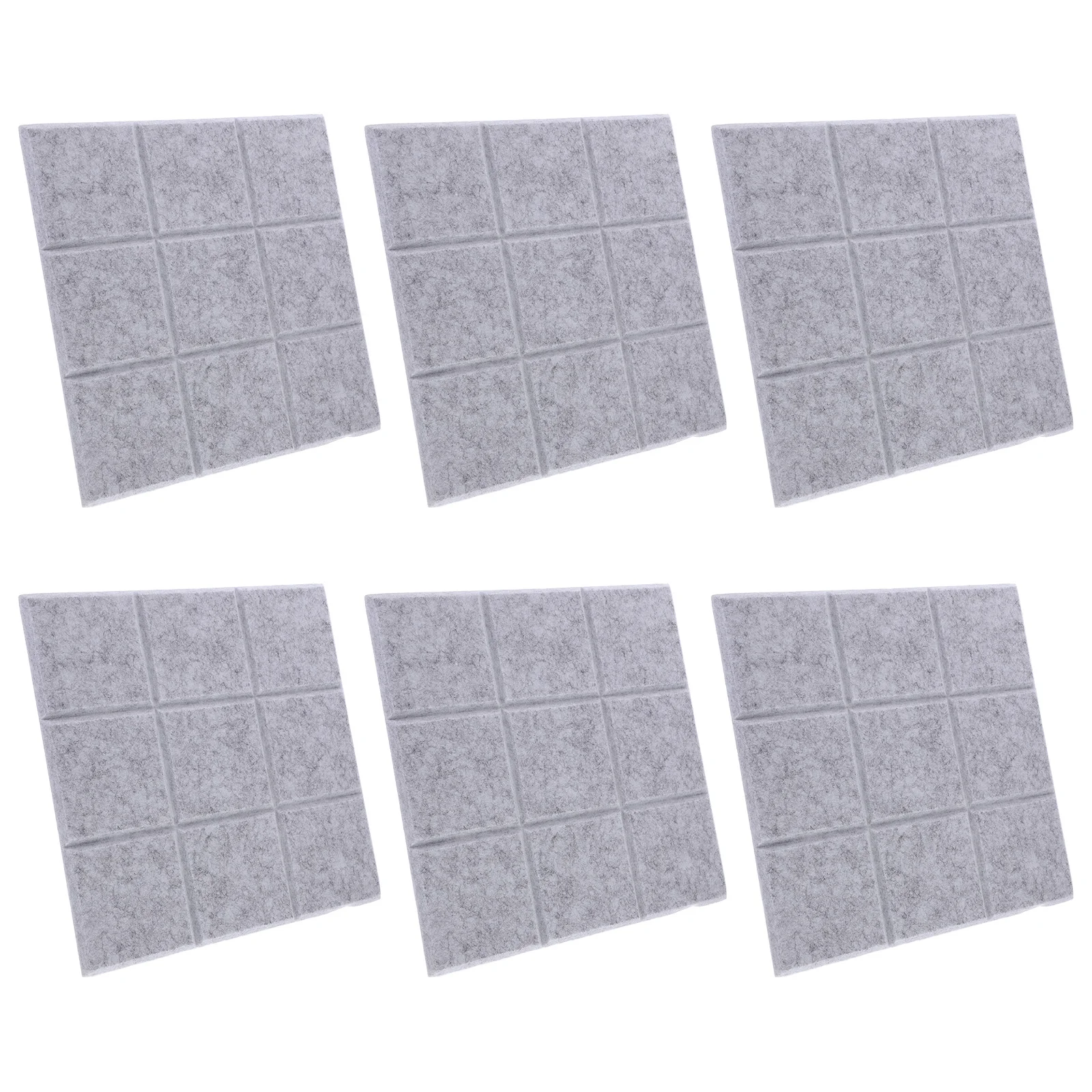 

6 Pcs Self-adhesive Felt Bulletin Board Pin Activity Tile Decorative Boards Photo for Wall Tiles