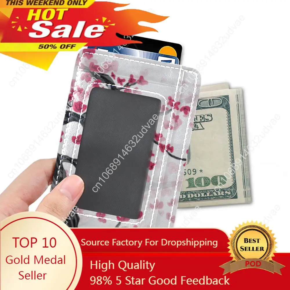 

Anti Theft For RFID Credit Card Protector Blocking Cardholder Skin Case Covers Protection Bank Card Case Cherry Tree Coin Purse