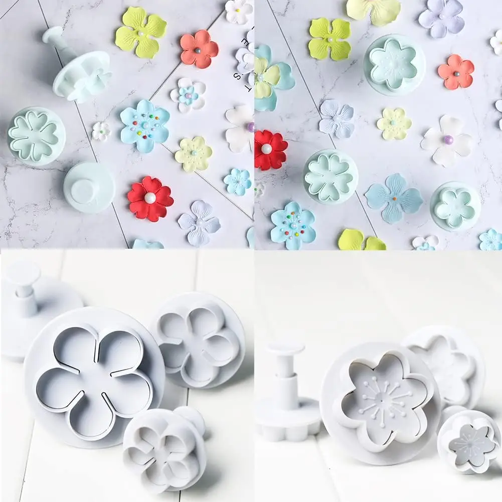 Ausstechformen, Kolbenschneider, Kuchendekoration, Blumen, Fondant, Prägewerkzeug, Sugarcraft-Dekorationssets, Mooncake-Form