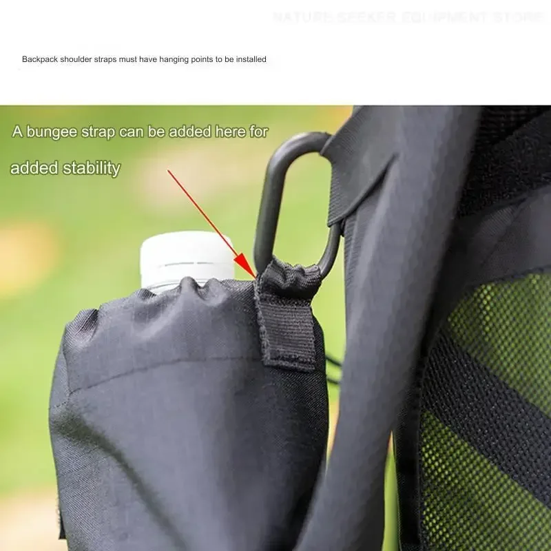 2PCS Water Bottle Storage Bag Lightweight Hiking Climbing Gear Outdoor Hydration Tactical Mountaineering Backpack Accessories