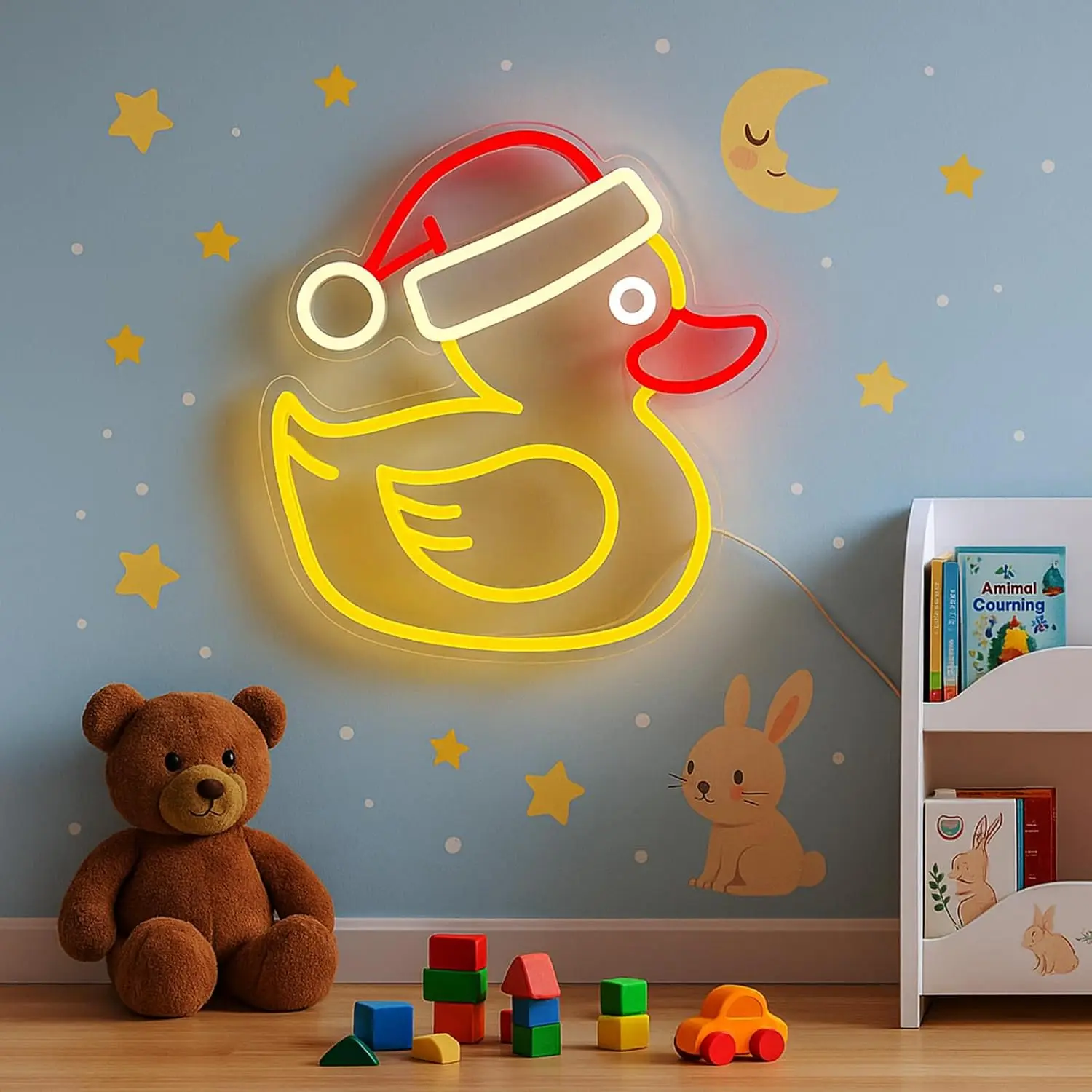 ﻿   Natal pato sinal de néon usb regulável led sinal de luz néon decoração da arte da parede para gamer quarto sala estar bar festa presentes