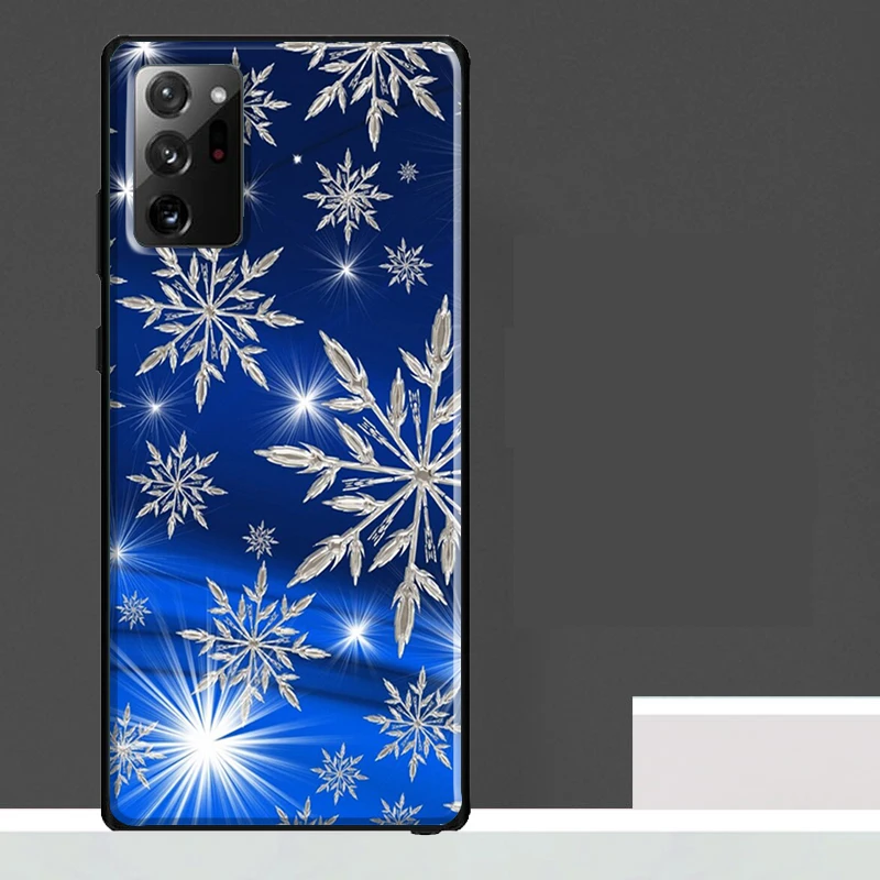 Christmas Snowflakes  snow Case For Samsung Galaxy S21 S20 FE Note 20 Note 10 Plus S8 S9 S10 S10e S22 S23 Ultra Cover