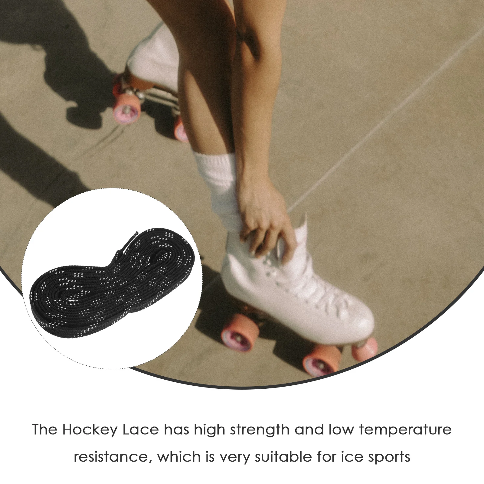 ローラースケート靴紐プロフェッショナルホッケーレーススタイリッシュな耐摩耗性アイススケートレーススポーツ靴紐交換用