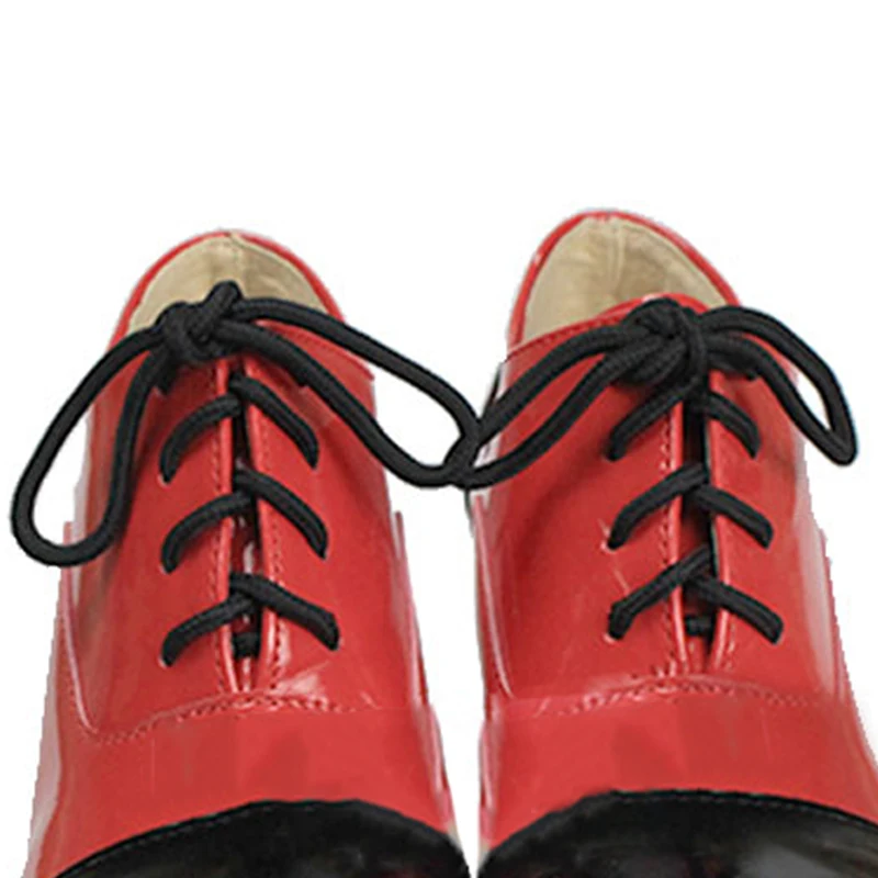 グレル・サトクリフコスプレ靴ブーツアニメ黒執事赤ハイヒールロールプレイフェイクレザーブーツ男性用