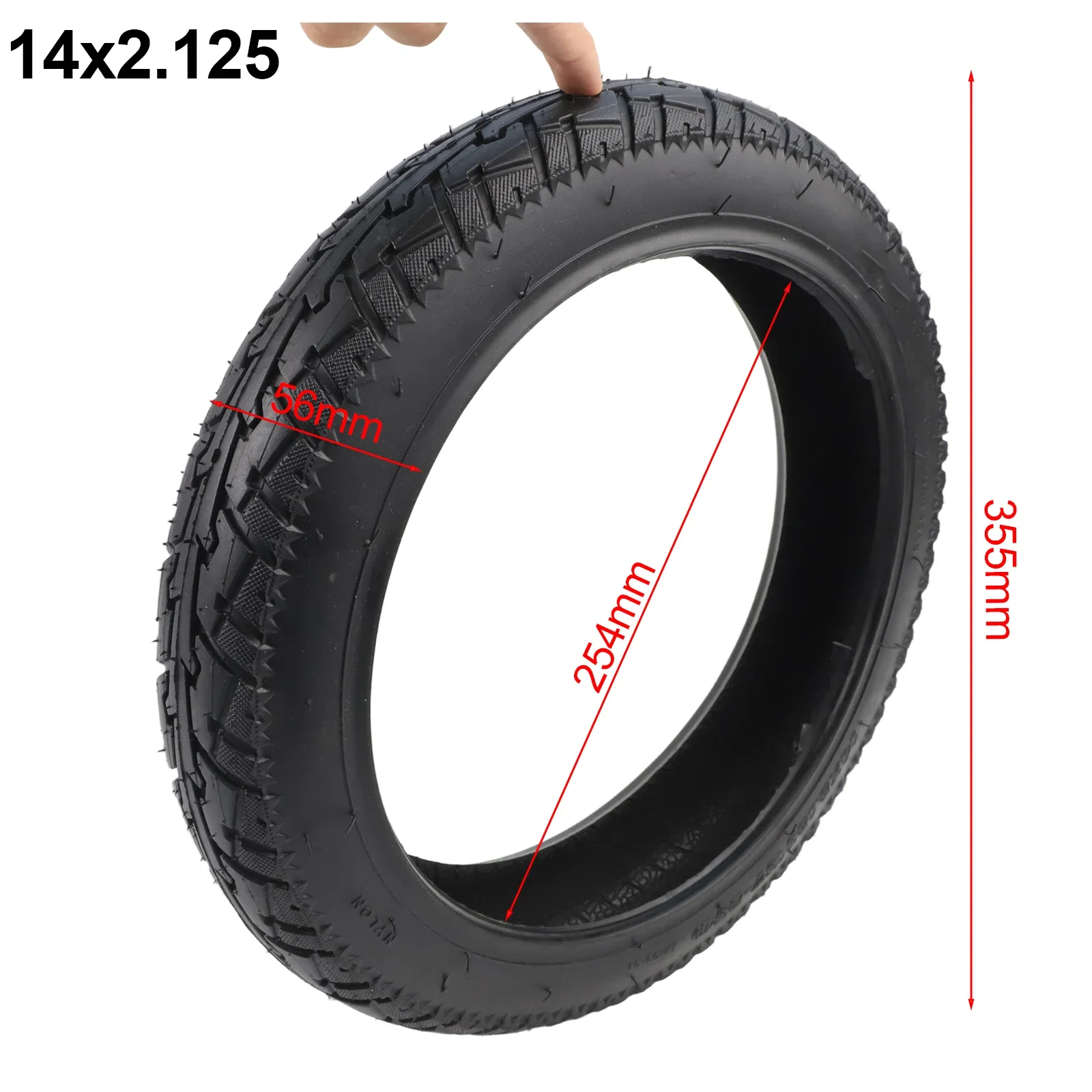 

Tubeless Tire For Electric Bike 14 Inch Electric Scooter Tyre 14x2.125(57-254) Electric Bicycle Tubeless Tire Replacement