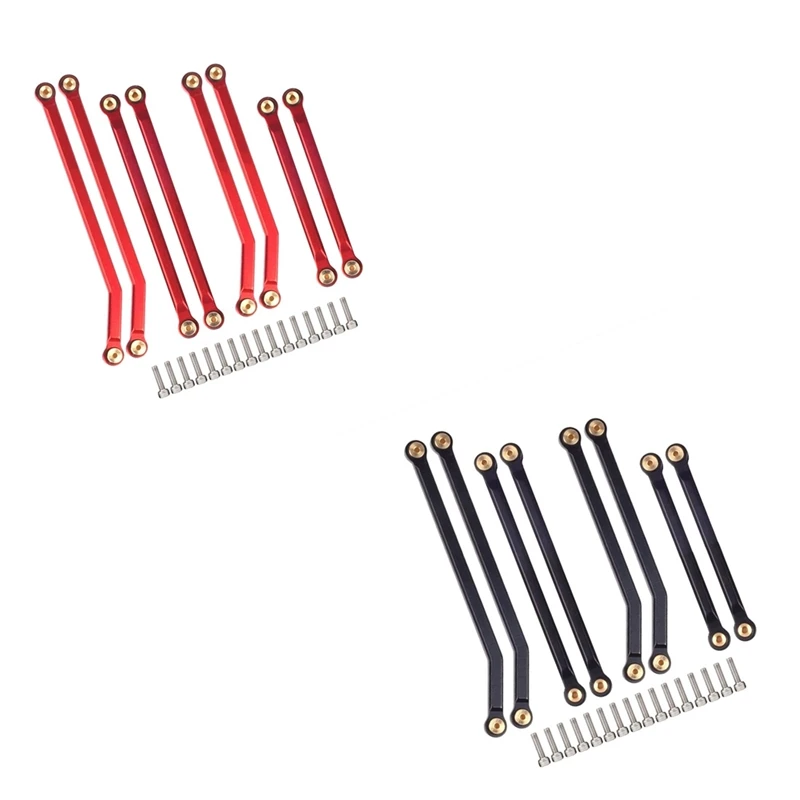 8PCS CNC High Clearance Links 4 Link Set For Axial SCX24 C10 AXI00001 JLU AXI00002 Bronco AXI00006 1/24 RC Crawler