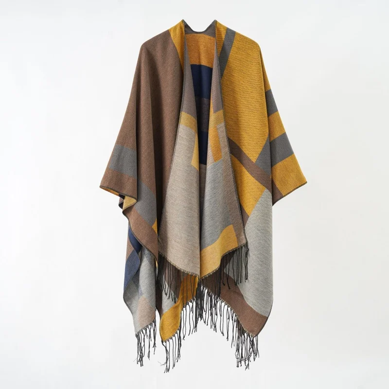 A ladies autumn and winter scarf women's fashion commuter cashmere scarf simple striped warm shawl