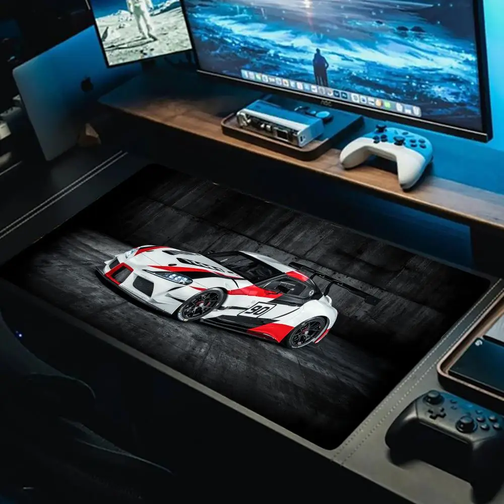 

Большой спортивный автомобильный дизайн, игровой коврик для мыши XXL, противоскользящая резиновая основа, расширенный настольный коврик для геймера, офисного использования, компьютерные аксессуары