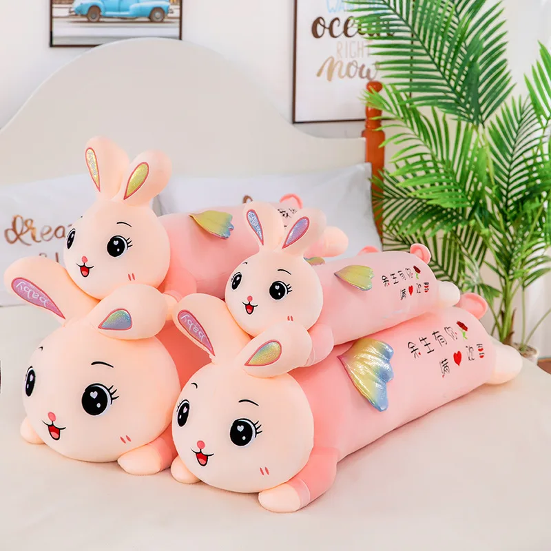 Children's Plush Toy Animal Party Rabbit Stuffed Animal Sleep Pillow Cute Long Bed Children's Doll Birthday Girl