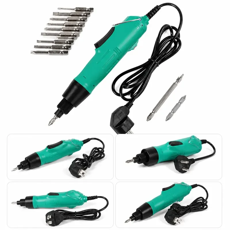 220V Electric Screwdriver 6.35mm Hex Shank Variable Speed Adjustable Torque Corded Power…