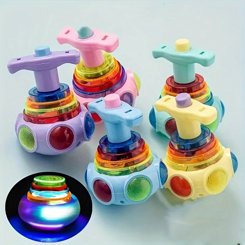 1PC Innovative LED with Music, Rotating Gyroscope, Creative Spinning Top Toy,Party Gift, Outdoor Birthday Gift, Random Color