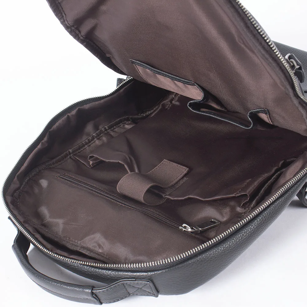 S.WORKER Herren-Rucksack aus echtem Leder, lässige Schultaschen, großer klassischer Reise-Tagesrucksack, Geschenk für Männer – Detail 20