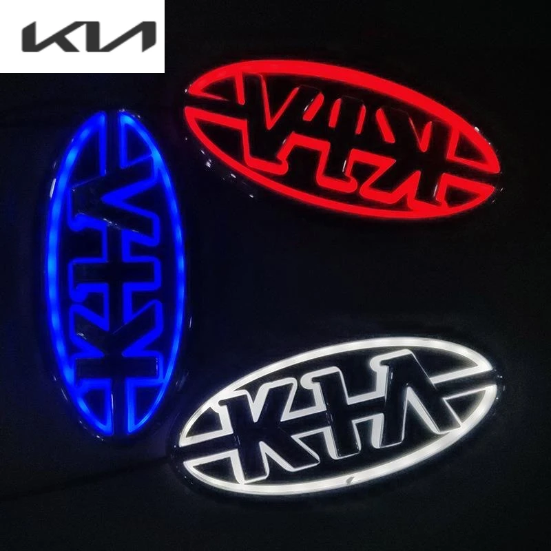 5D car logo lamp LED badge car logo lamp luminous decorative lamp auto parts decoration for KIA K5 Souranto soul Freddie Serato