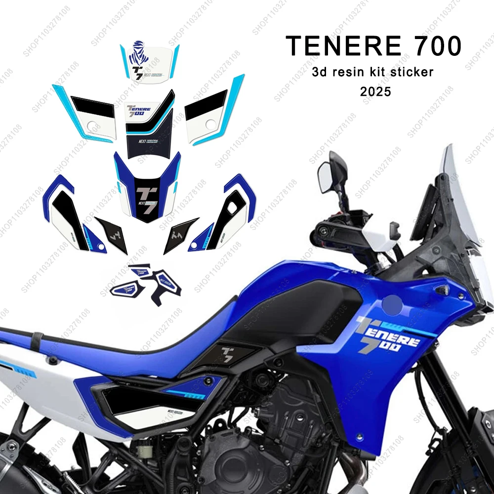 

Motorcycle Accessories 3D Epoxy Resin Stickers Fuel Tank Pad Protective Decal Waterproof for Yamaha Tenere 700 2025