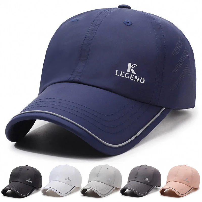 

Korean Style Simple Letter Embroidery Quick Dry Women Summer Caual Wide Brim Sunhade Thin Baeball Cap For Trendy