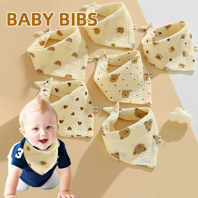 1Pcs Muslin Baby Bibs Drool for Boys Girls, Unisex - Soft & Stylish Teething Bibs for Babies