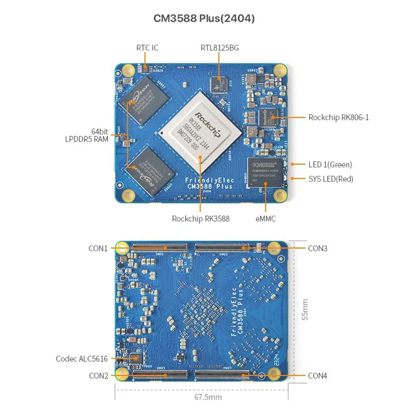 Imagem -04 - Rockchip Rk3588 Plus Kit Nas Placa de Desenvolvimento Controlador Ethernet Pcie 2.5g Suporta Openwrtandroidlinux