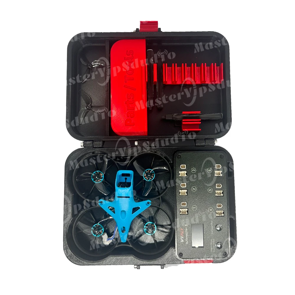 BetaFPV Meteor75 ProⅠ/Ⅱ Tragbare Schutzhülle, Aufbewahrungsbox, Tragetasche, passend für WhoopStor3 /HexaCharger /6 Anschlüsse, 1S LiPo-Akku – Detail 1