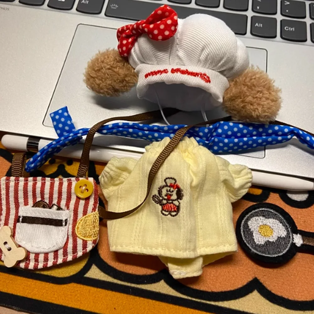 

Chef Hat 10cm Cotton Doll Clothes Apron Set Lovely Doll Clothes Outfit Dress Up Creative Doll Clothes Set 10cm Cotton Doll