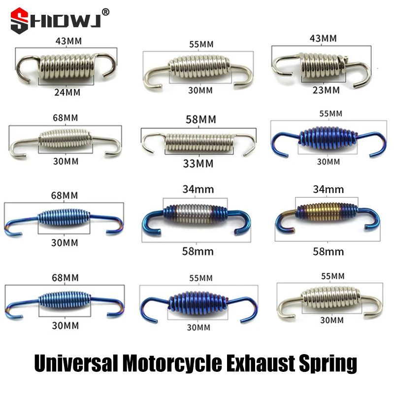 1PC Universal Stainless Steel Motorcycle Spring Hooks for Akrapovic Sc Air Exhaust Pipe Design Exhaust Spring Hooks Accessories