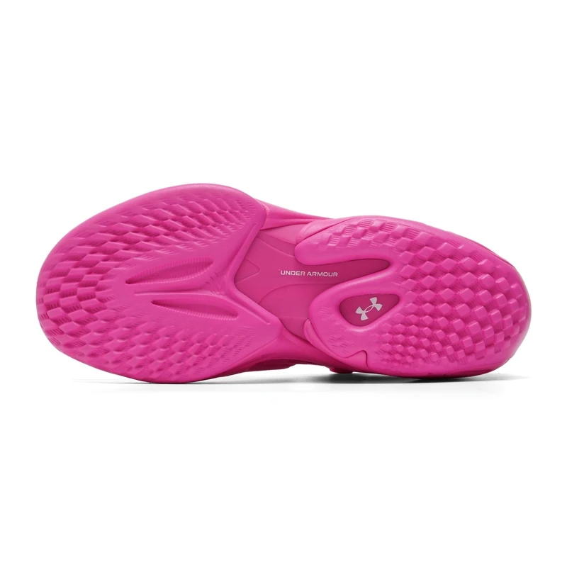 Under Armour basketball shoes for men, pink cushioned low-top practical sports shoes 6007670-652 view 6