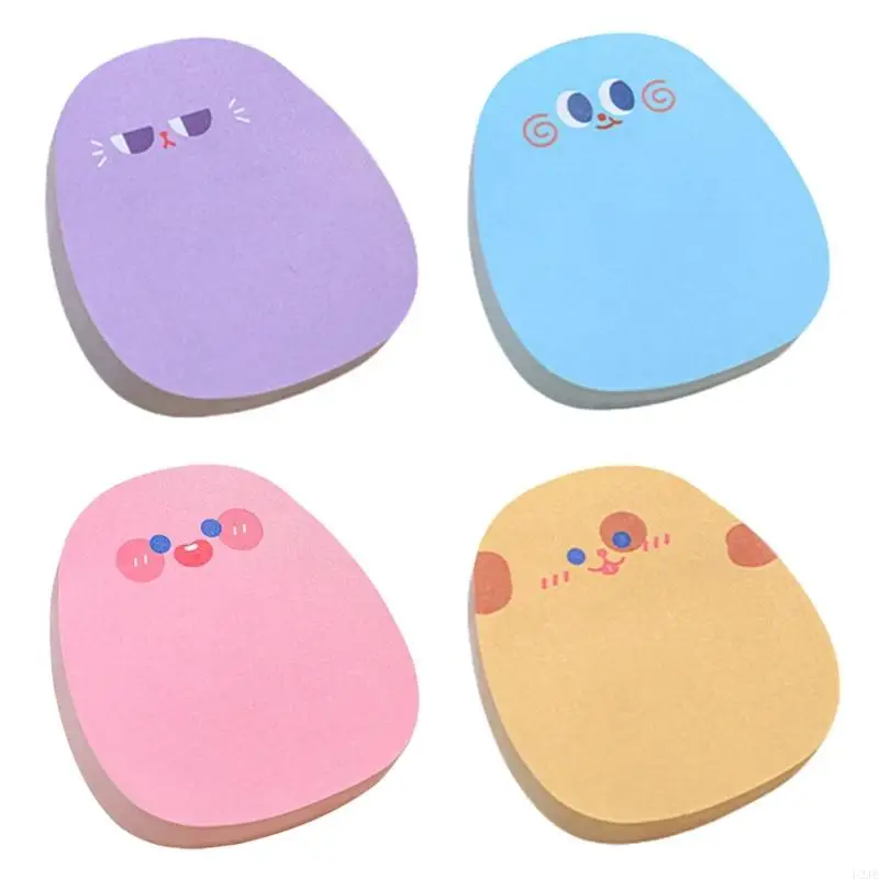 U2JE 60 Sheets Kartun Catatan Kertas Pocket Notepads 2.3x2.5in Novelty Adheive Note Adheive Note Paper Unlined Untuk Office