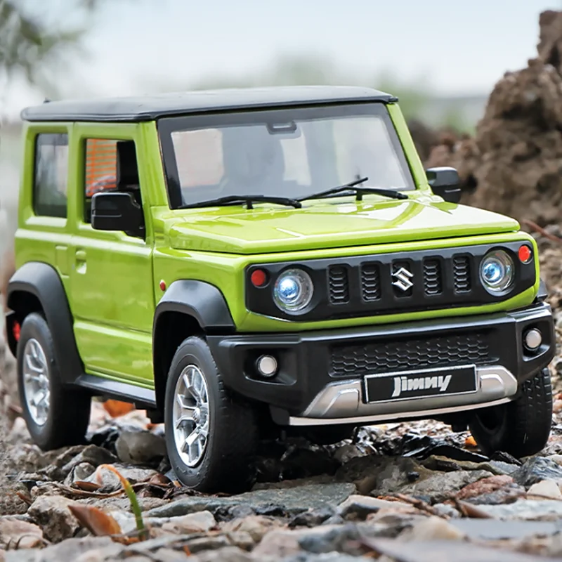 

1:18 Alloy SUZUKI Jimny SUV Car Model Diecasts & Toy Vehicles Wheel Steering Sound Light Pull Back Car Toy Collection Gift