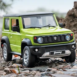 1:18 Alloy SUZUKI Jimny SUV Car Model Diecasts & Toy Vehicles Wheel Steering Sound Light Pull Back Car Toy Collection Gift