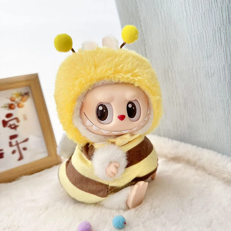 15 cm/17 cm Labubu I II Puppenkleidung Niedliches Hai-Kleidungsset Zubehör Kleidung Plüschpuppenkleidung