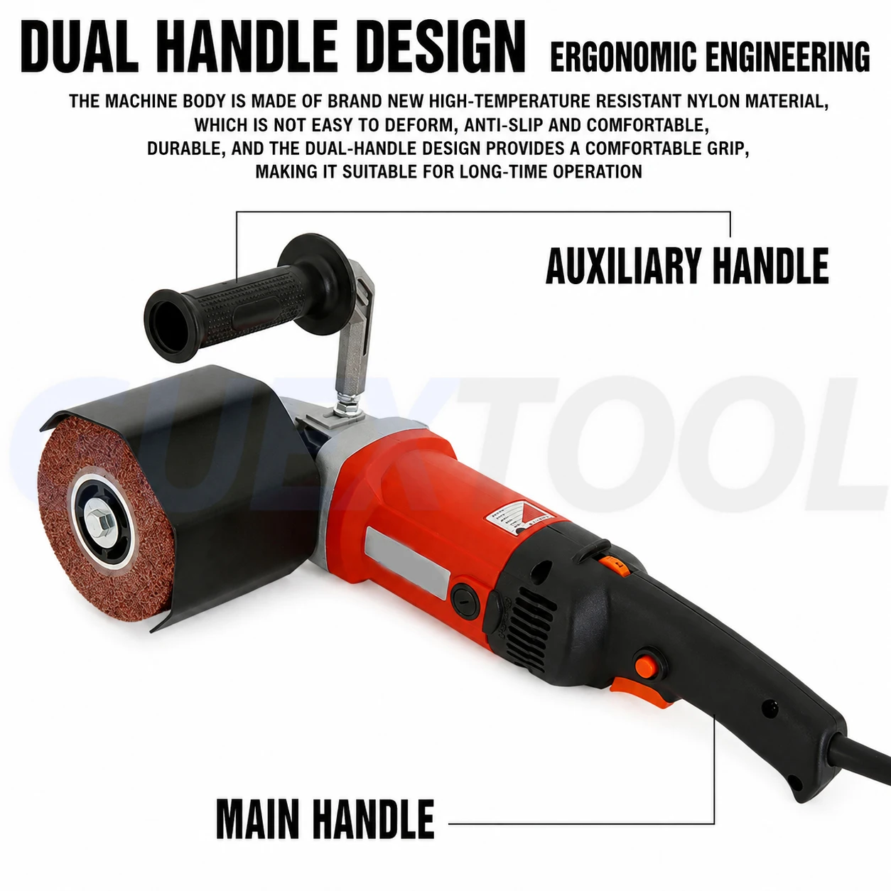 3200W Burnishing Polishing Machine Surface Conditioning Tool Wire Variable Speed Drawing Machine For Wood Metal Stainless Steel