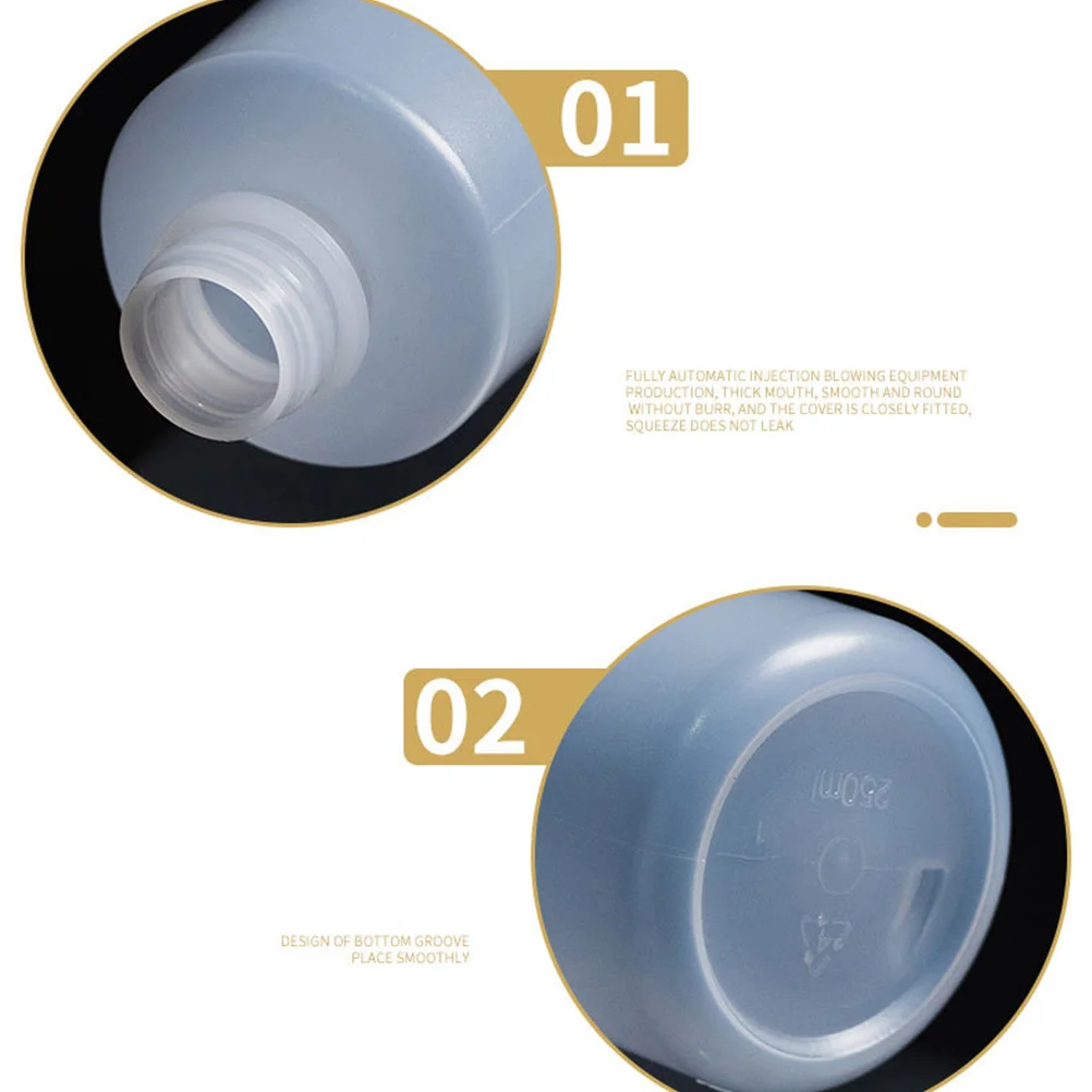 

5Pcs Applicator Bottles Hairdressing Scale Bottle Set Oblique Mouth Leak Proof Easy Squeeze for Dyeing Perming Watering Plant