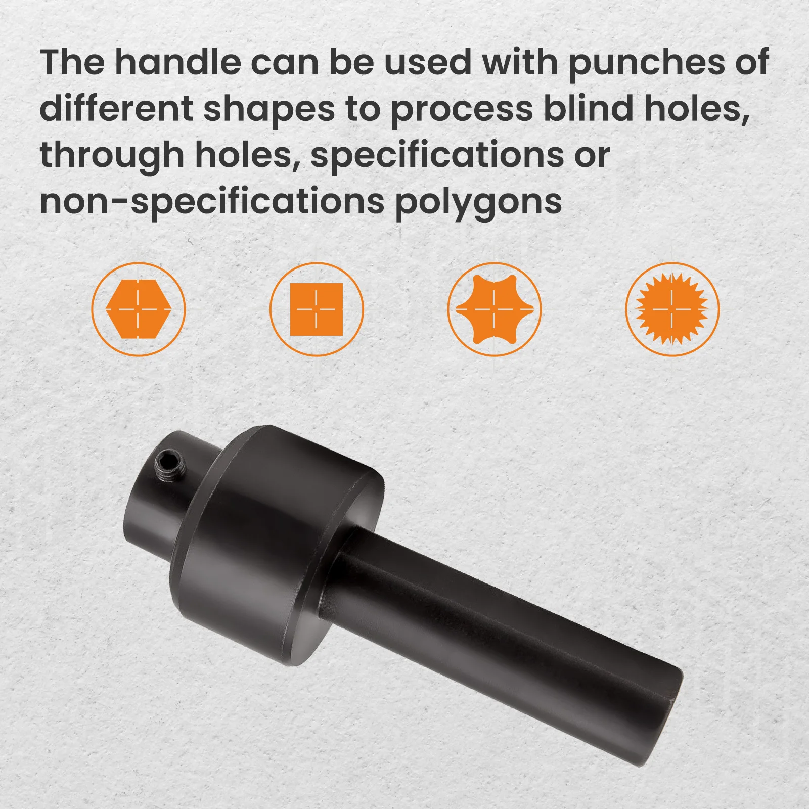 Broach Broaches Tool Rotary Holder for 1/2″ (.500″) Diameter 1-3/4″ Broaches 1-3/4″  Black Holder 0.5