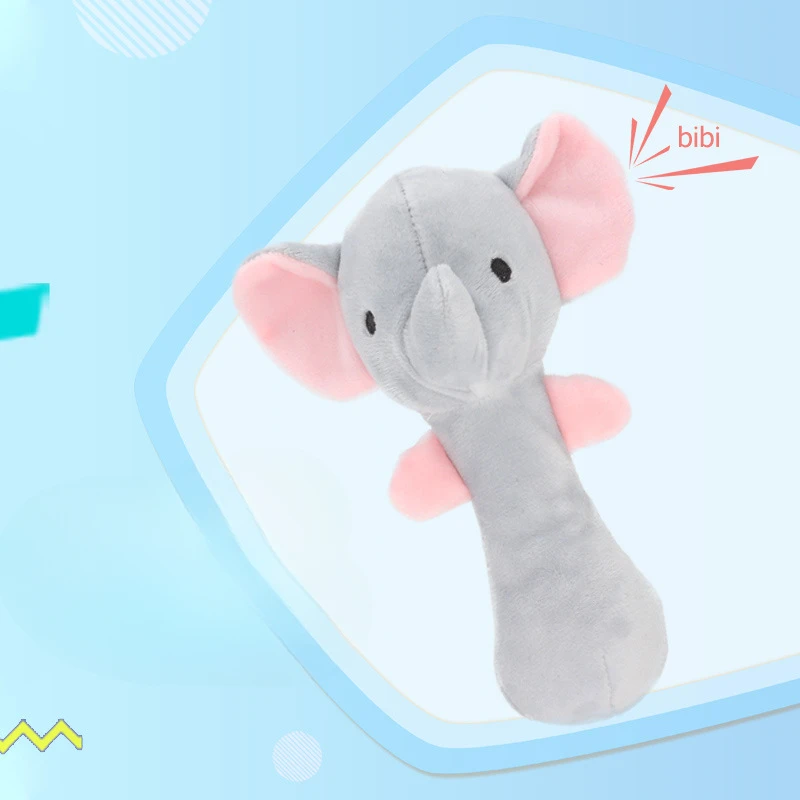 Jouets hochet animaux de dessin animé pour bébé, anneau à main en peluche pour bébé, lit, iles mûres, nouveau-nés précoces, 0-24 mois