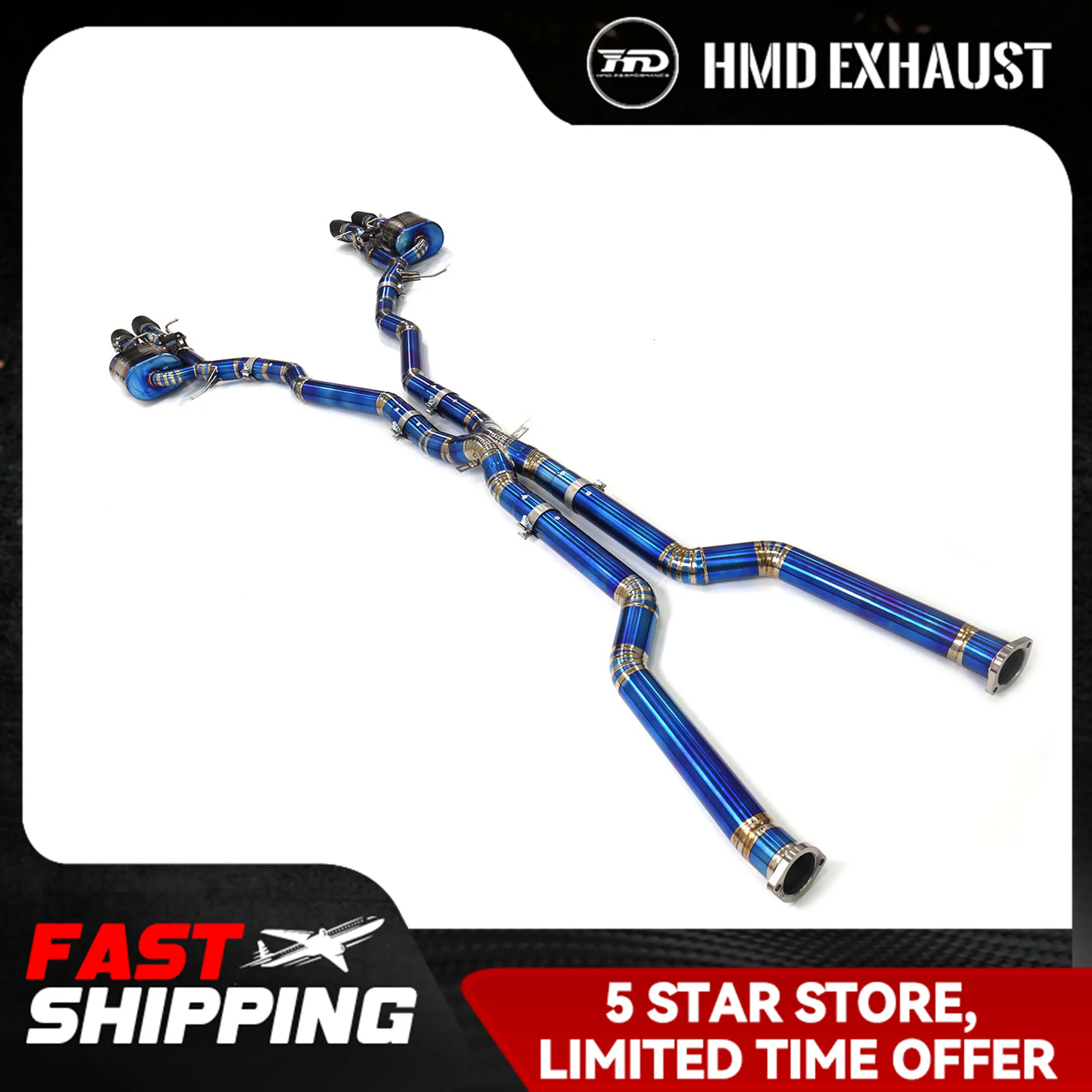 

Выхлопная система HMD из титанового сплава с высокой пропускной способностью Catback для BMW M5 E60 5,0 л шокирующая цена с клапаном