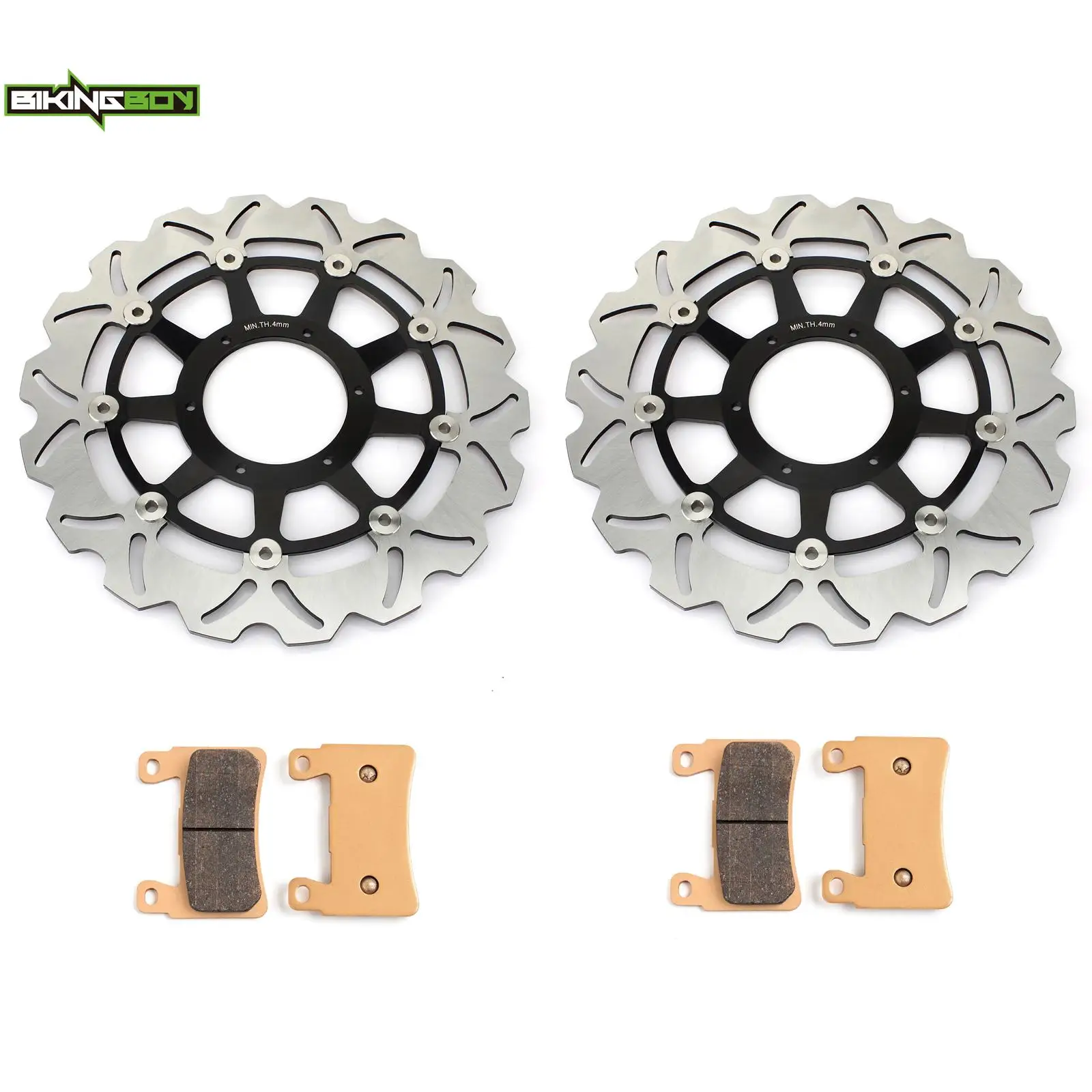 BIKINGBOY Front Brake Discs Disks Rotors Pads For Honda CBR900RR Fireblade 92 93 94 95 96 97 98 99 00 01 02 03 CBR 900 RR Set