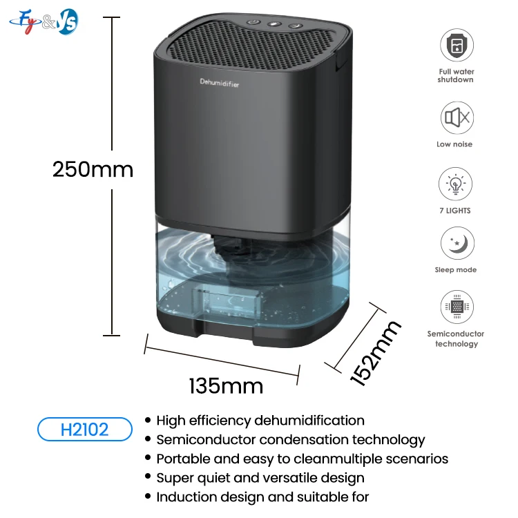 

1L Air Dehumidifier Portable Mute Moisture Absorbers Machine Air Dryer For Home Bedroom Office Kitchen Deodorizer Dryer