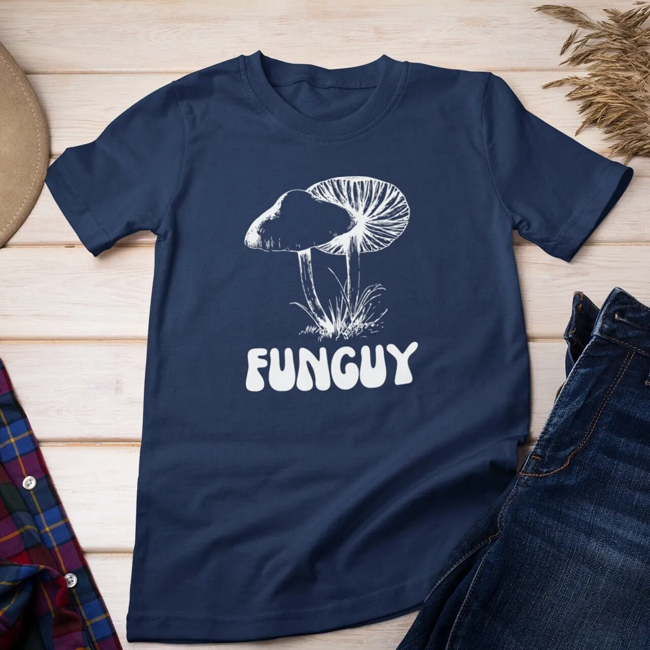 Funguy Funny Mushroom Fungi Hunting Morels Gardening T Shirt for Outdoors