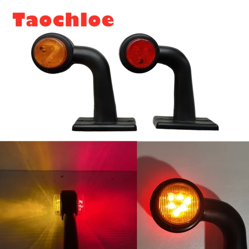 1 пара, 2 дюйма, 12 В, 24 В, светодиодная резиновая подсветка, босветильник свет s, контурные лампы, светосветильник индикатор s, внешние лампы для прицепа, грузовика, автобуса, резервуар EMARK