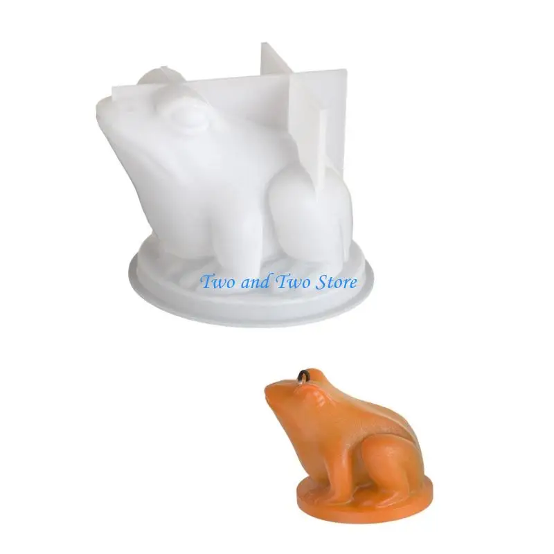 HX6F Flexible Silicone Mould for Crafting Frogs Holders Decorative Use