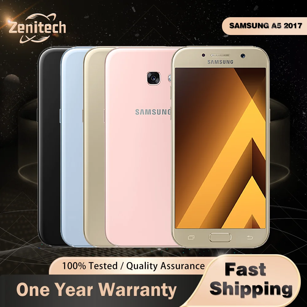 Original Samsung Galaxy A5 2017 A520F 4G téléphone portable simple SIM 5.2 ''3GB RAM 32GB ROM téléphone portable Android SmartPhone Original Samsung Galaxy A5 2017 A520F 4G téléphone portable simple SIM 5.2 ''3GB RAM 32GB ROM téléphone portable Android SmartPhone
